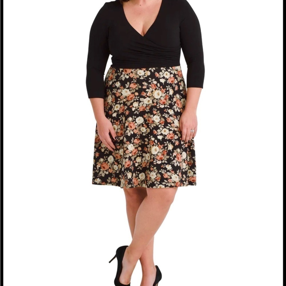 Modcloth Admired All Over 3/4 Sleeve Dress 2X​​​​​